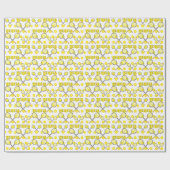 Gele Tennis-racets en -ballen Cadeaupapier (Vlak)