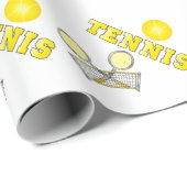 Gele Tennis Rackets Cadeaupapier (Rol Hoek)