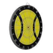 Gele tennisbal aangepaste dartboard dartbord (Voorkant Links)