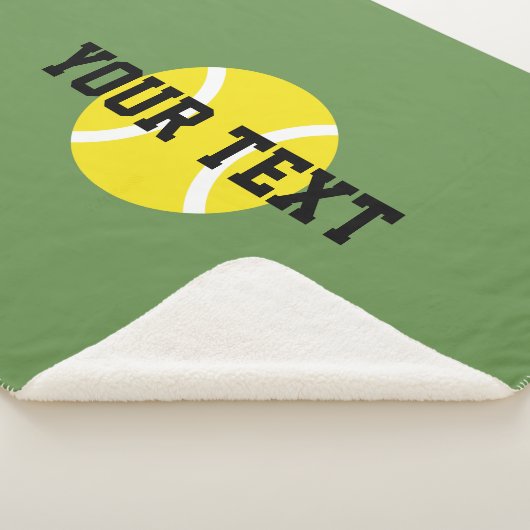 Gele tennisbal aangepaste sherpa fleece deken (3/4)