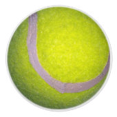 Gele tennisbal, ceramische trekknoop. keramische knop (Voorkant)