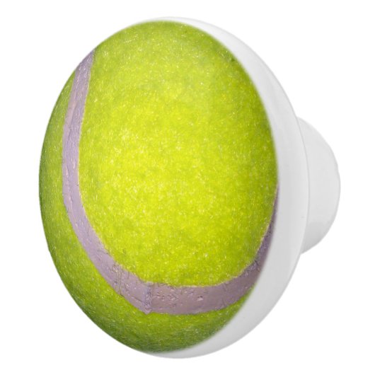 Gele tennisbal, ceramische trekknoop. keramische knop (Rechts)