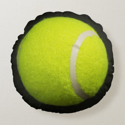 Gele tennisbal voor Tennis Player Gift Rond Kussen (Voorkant)