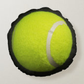 Gele tennisbal voor Tennis Player Gift Rond Kussen (Achterkant)