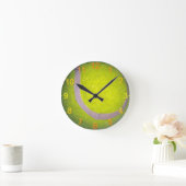 Gele tennisbal, wandklok (Huis)