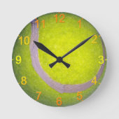 Gele tennisbal, wandklok (Voorkant)