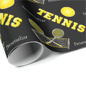 Gele tennisballen en ringbandjes cadeaupapier (Rol Hoek)