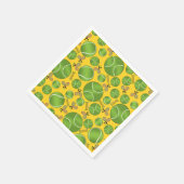 Gele tennisballen rackets en netten servetten (Hoek)