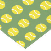 Gele tennisballpatroonloper voor feest korte tafelloper (Hoek)