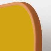 Gele Terracotta Monogram Initiaal Gepersonaliseerd Pickleball Paddle (Links Detail)