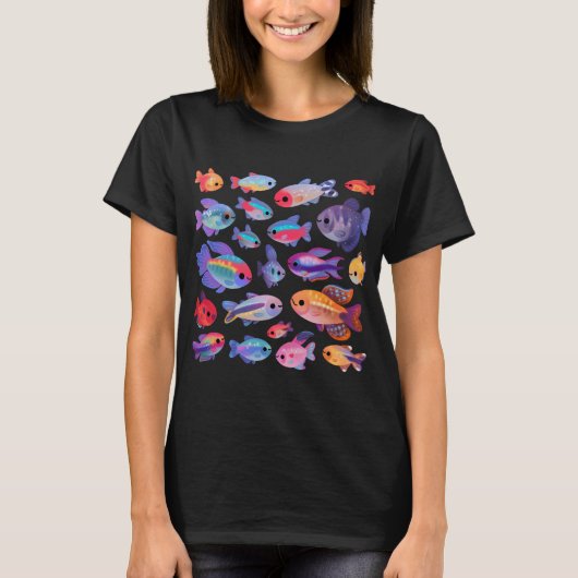 Gele tetra t-shirt (Voorkant)