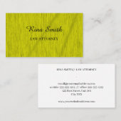 Gele textuur visitekaartje (Voorkant / Achterkant)