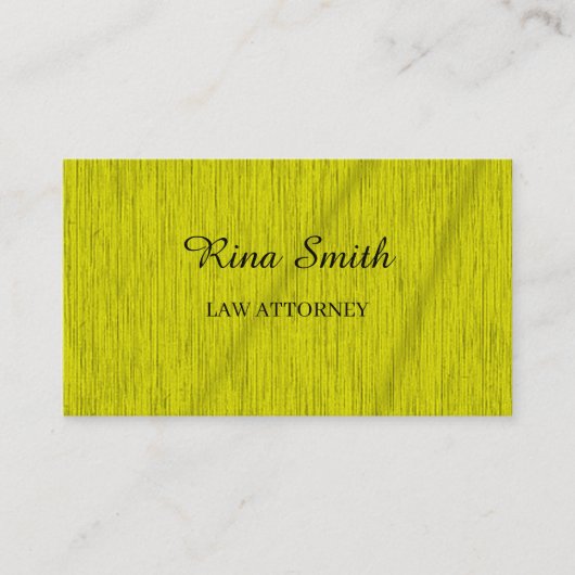Gele textuur visitekaartje (Voorkant)