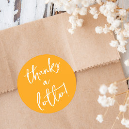 Gele Thanks a Lotto Sticker Loterij Ticket Favor