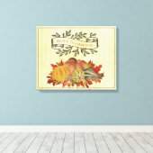Gele Thanksgiving Pompoenen en Squash Canvas Afdruk (Insitu (Houten vloer))