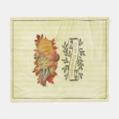 Gele Thanksgiving Pompoenen en Squash Fleece Deken (Voorkant (Horizontaal))