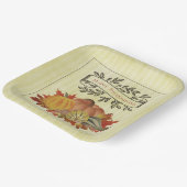 Gele Thanksgiving Pompoenen en Squash Papieren Bordje (Gebogen)
