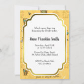 Gele thee en honing thee tijd kaart (Voorkant)