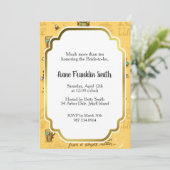 Gele thee en honing thee tijd kaart (Staand voorkant)