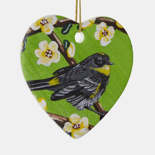 Gele Throat Warbler ~ Spring Keramisch Ornament (Rechts)