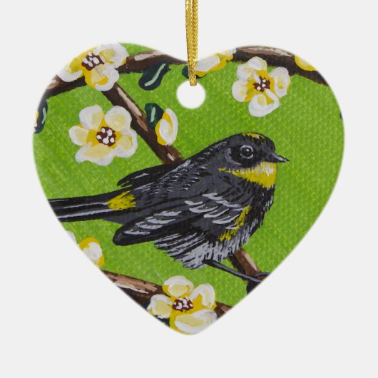 Gele Throat Warbler ~ Spring Keramisch Ornament (Voorkant)