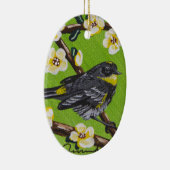 Gele Throat Warbler ~ Spring Keramisch Ornament (Rechts)