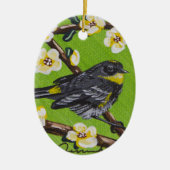 Gele Throat Warbler ~ Spring Keramisch Ornament (Voorkant)