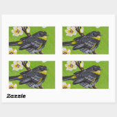 Gele Throat Warbler ~ Spring Rechthoekige Sticker (Vel)