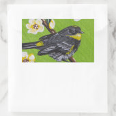 Gele Throat Warbler ~ Spring Rechthoekige Sticker (Tas)