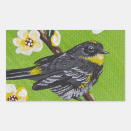 Gele Throat Warbler ~ Spring Rechthoekige Sticker