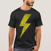 Gele Thunderbolt Bolt van Lightning Design Team T-shirt (Voorkant)