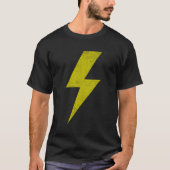Gele Thunderbolt Bolt van Lightning Team T-shirt (Voorkant)