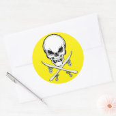 Gele ticker ronde sticker (Envelop)