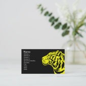 Gele tijger visitekaartje (Staand voorkant)