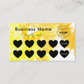 Gele tinkleurstof Minimale korting op Logo & meisj Klantenkaartje (Voorkant)