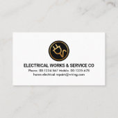 Gele tinten elektricien gloeilamp bedrading visitekaartje (Achterkant)