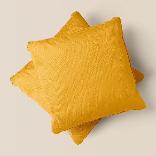 Gele tinten - Gedroogde Mosterd - #EAB642 - Kussen (Shades Of Yellow - Dried Mustard - #EAB642 - Throw Pillow)