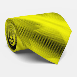 Gele Toekomstgerichte Abstracte Diagonale Patroon Stropdas