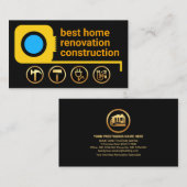 Gele tools voor het meten van tape Gold Handyman Visitekaartje (Voorkant / Achterkant)