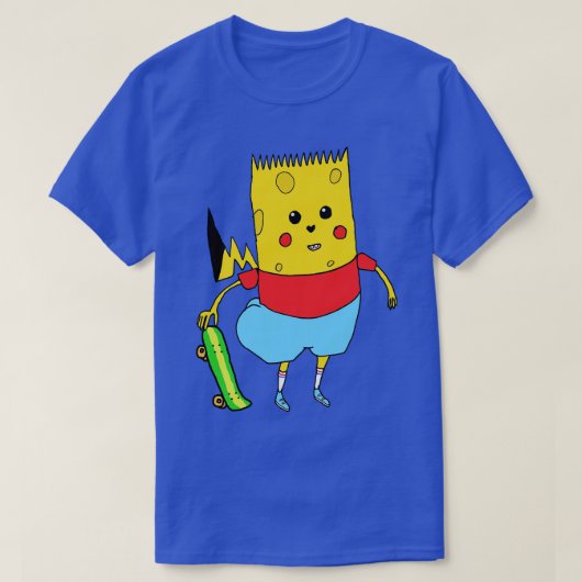 Gele Toon Karakter SpongeBart PikaPants Knock O T-shirt (Design voorkant)