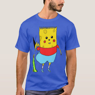 Gele Toon Karakter SpongeBart PikaPants Knock O T-shirt