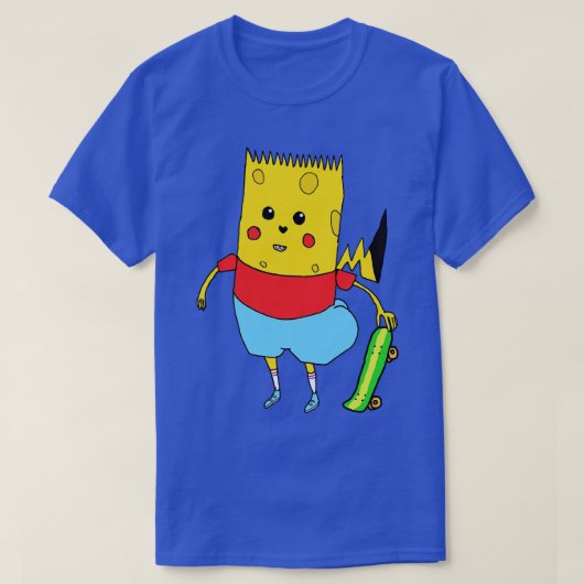 Gele Toon Karakter SpongeBart PikaPants Knock O T-shirt (Design voorkant)