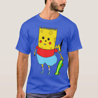 Gele Toon Karakter SpongeBart PikaPants Knock O T-shirt