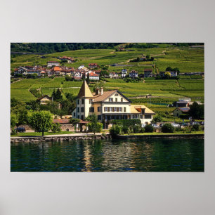 Gele Toren onder de Wijnstokken Poster