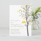 Gele Tortelduifjes in de boom - twee zijkanten Kaart (Staand voorkant)