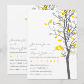 Gele Tortelduifjes in de boom - twee zijkanten Kaart (Voorkant / Achterkant)