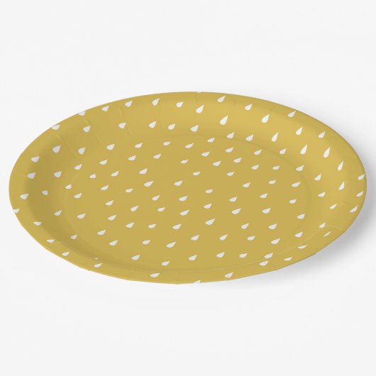 Gele traandruppel regendruppel Party Paper Bord (Gekanteld)