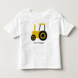 Gele tractor kinder shirts