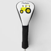 Gele Tractor Ontwerp Golfheadcover (Voorkant)