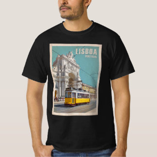 Gele Tram, Augusta Street Arch. Lissabon, Portugal T-shirt